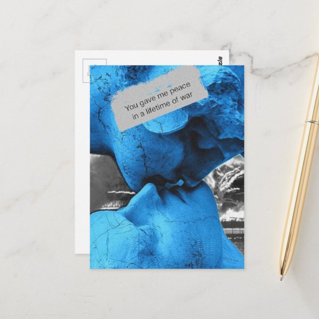 Peace in a Lifetime of War Collage Vykort (Fram/Back In Situ)