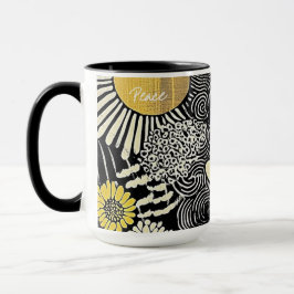 Peace in Bloom Abstract Mug Mugg
