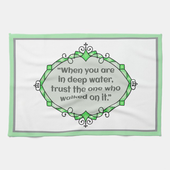 Peace in deep waters kökshandduk (Horisontell)