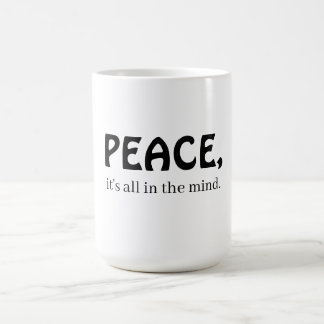 Peace, it's all in the mind kaffemugg