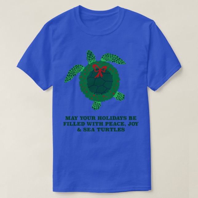 Peace Joy and Sea Turtles T Shirt (Design framsida)