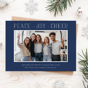 Peace Joy Cheer Business Corporate Team Photo Julkort