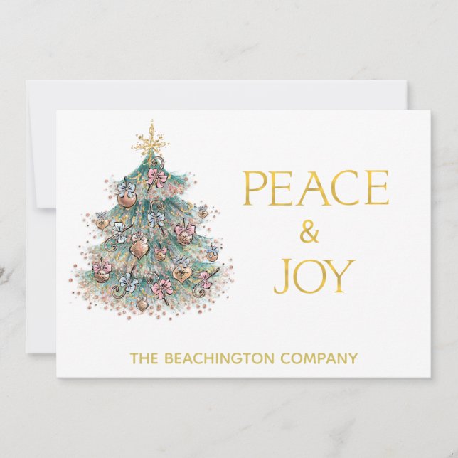 *~* PEACE JOY Corporate Julgran Simple Card (Framsida)