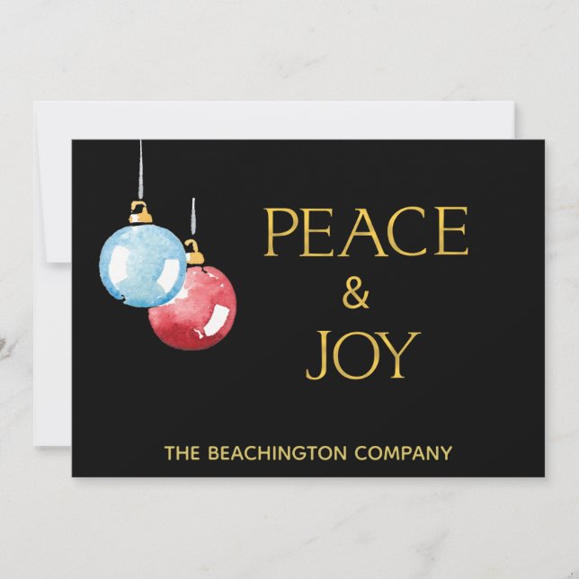 *~* PEACE + JOY Corporate Ornament Helgdag Card (Framsida)