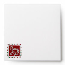 Peace & Joy Hand Lettering Helgdag-kuvert