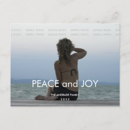 Peace Joy Helgdag Photo Simple julhälsningar Helg Vykort