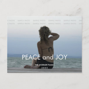 Peace Joy Helgdag Photo Simple julhälsningar Helg Vykort