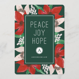 Peace Joy Hope Corporate Helgdag Inbjudningar