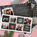 Peace Joy Kärlek Chalkboard Squares Simple 4 Photo Julkort<br><div class="desc">Designad av tjock*fa*tin. Enkel att anpassa med egen text,  bild eller bild. Kontakta tjock*fa*tin direkt om du vill ha anpassningsbar. Avgifter för anpassningsbar gäller. www.zazzle.com/fat_fa_tin www.zazzle.com/color_therapy www.zazzle.com/fatfatin_blue_knot www.zazzle.com/fatfatin_red_knot www.zazzle.com/fatfatin_mini_me www.zazzle.com/fatfatin_box www.zazzle.com/fatfatin_design www.zazzle.com/fatfatin_ink.</div>