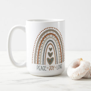 Peace Joy Kärlek Neural Rainbow Inspirief Kaffemugg