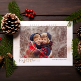 Peace Joy Kärlek Winter-Helgdag-fotokort Inbjudningar
