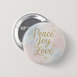 Peace Joy Love Elegant Christmas Knapp