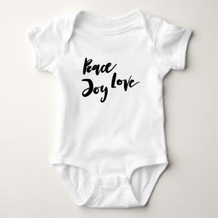 Peace Joy Love typografi Baby Flicka Stylish Chic T Shirt