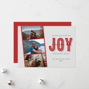 Peace Joy Photo Newlyows jul Julkort