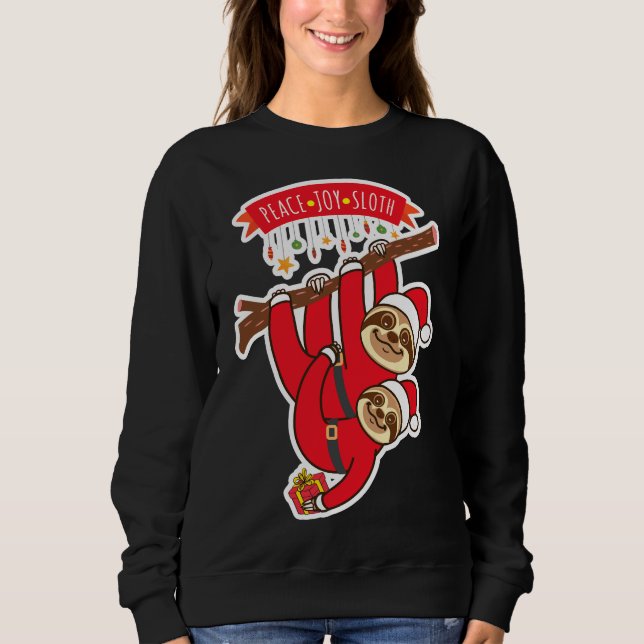 Peace Joy Sloth T Shirt (Framsida)