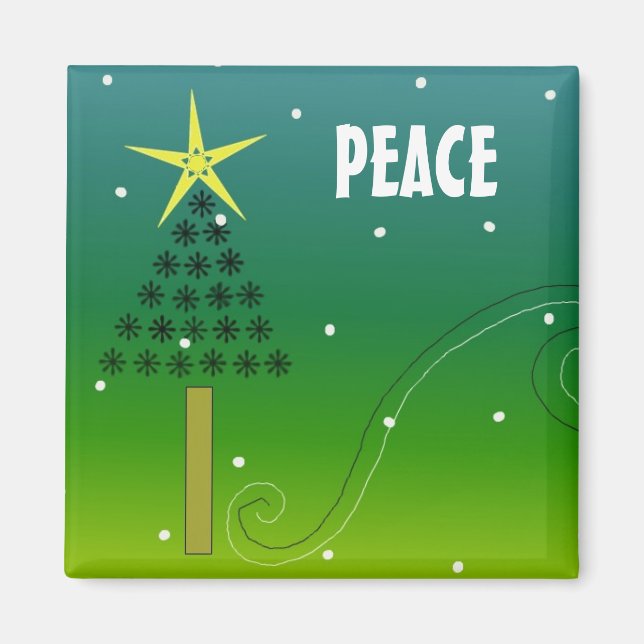 Peace Julgran Magnet (Framsidan)