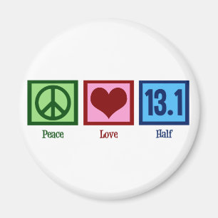 Peace Kärlek 13.1 HalvmaratonSpringer Magnet