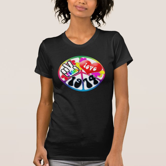 Peace Kärlek 1974 Shirt T Shirt (Framsida)