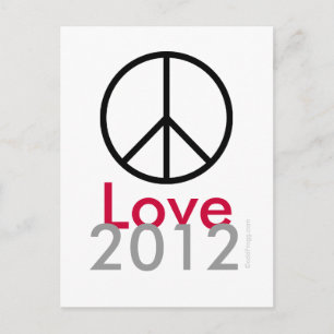 Peace Kärlek 2012-vykort Vykort
