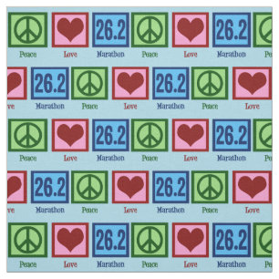 Peace Kärlek 26.2 Marathon Springer Tyg