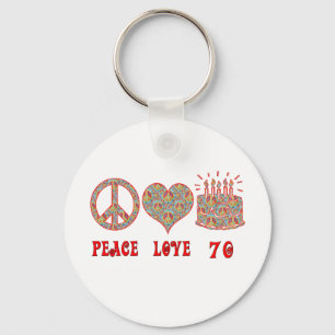 Peace Kärlek 70 Nyckelring