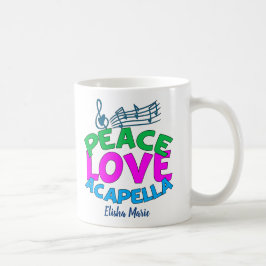 Peace Kärlek Acapella Group Cute Monogram Kaffemugg