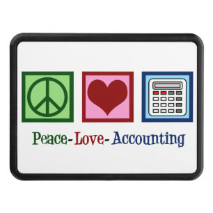 Peace Kärlek Accounting Cute Accountant Dragkroksskydd