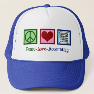 Peace Kärlek Accounting Cute Accountant Keps