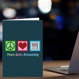 Peace Kärlek Accounting Helgkort