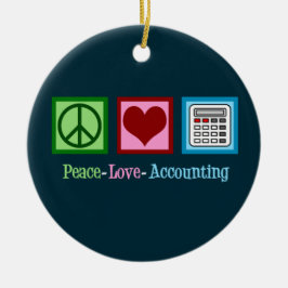 Peace Kärlek Accounting Julgransprydnad Keramik