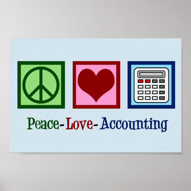 Peace Kärlek Accounting Poster (Framsidan)