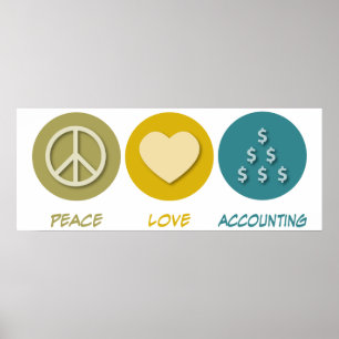 Peace Kärlek Accounting Poster