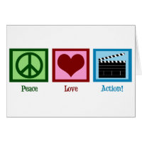 Peace Kärlek Action! Filmbesättningskort