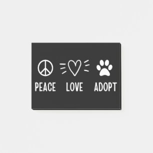 Peace Kärlek Adopt Post-it Block
