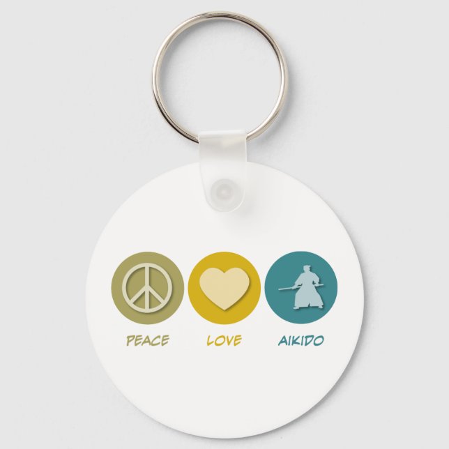 Peace Kärlek Aikido Nyckelring (Framsida)
