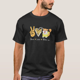 Peace Kärlek Akita Inu Hundälskare T Shirt