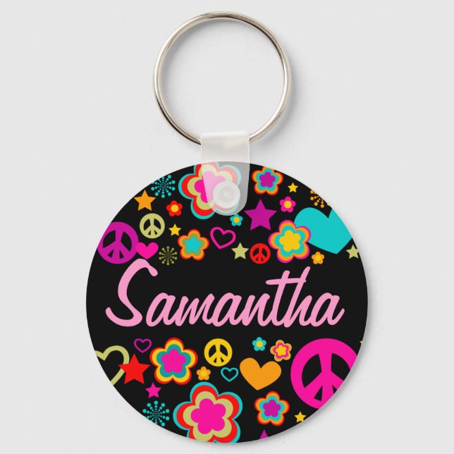 Peace Kärlek & Allting Girly Nyckelring (Framsida)