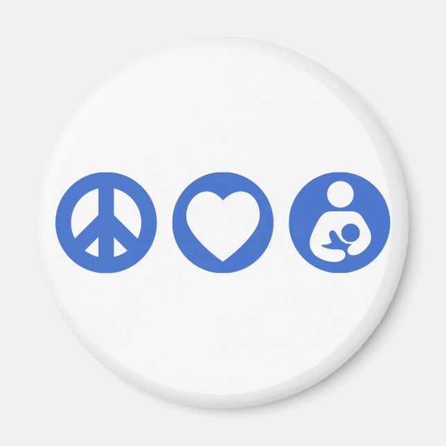 Peace Kärlek amning Magnet (Framsidan)