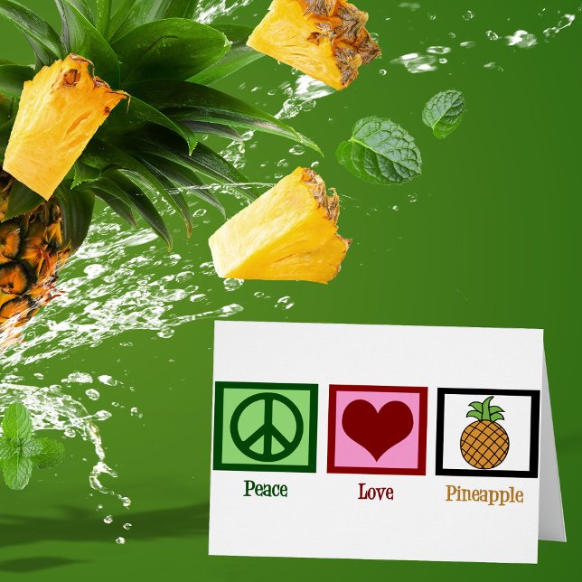 Peace Kärlek-ananas-kort Hälsningskort (Skapare uppladdad)