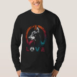 Peace Kärlek and Dobermann Hund - Vintage Peace Sy T Shirt<br><div class="desc">Peace Kärlek and Dobermann Hund - Vintage Peace Symbol Älskare</div>
