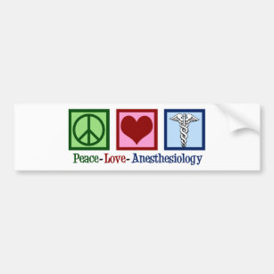 Peace Kärlek-anestesiologi Bildekal