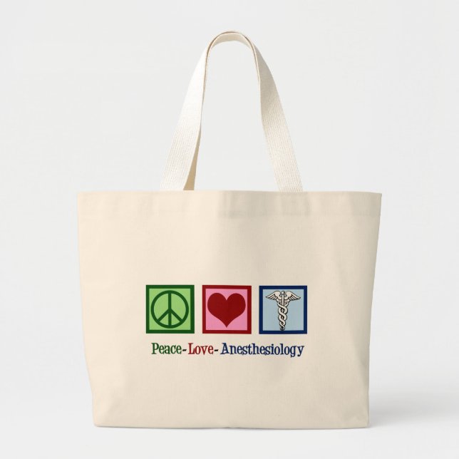 Peace Kärlek-anestesiologi Jumbo Tygkasse (Framsidan)