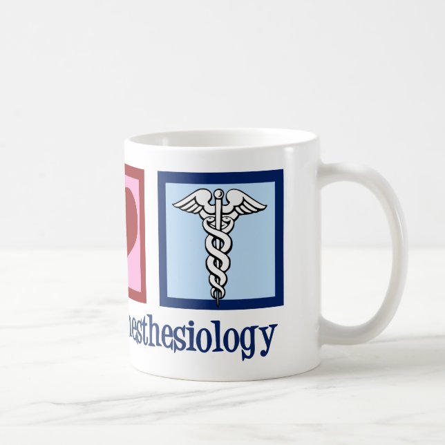 Peace Kärlek-anestesiologi Kaffemugg (Höger)