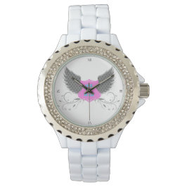 "PEACE KÄRLEK Angel Vingar" Rhinestone Watch Armbandsur