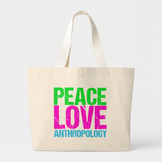 Peace Kärlek Antropology Jumbo Tygkasse (Framsidan)