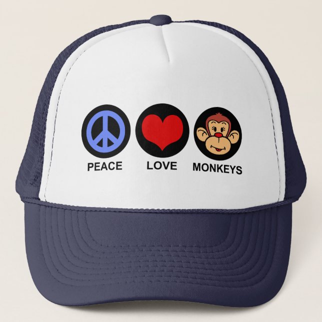 Peace Kärlek-apor Keps (Framsida)
