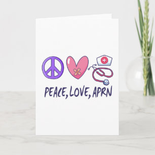 Peace Kärlek APRN Kort