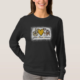 Peace Kärlek Aussie Bleached Australian shepherd T Shirt