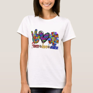 Peace Kärlek Autism, autism, medvetenhet om autism T Shirt