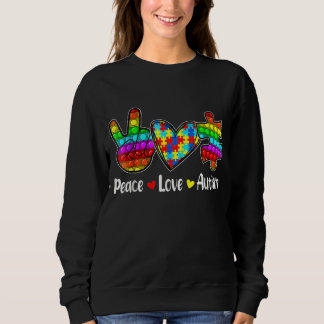 Peace Kärlek Autism Poppin Autism Awareness Month  T Shirt
